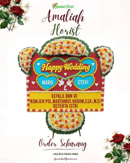 Papan Bunga Pernikahan Tirtosuworo